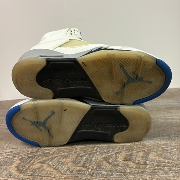 Nike Air Jordan 5 Retro White/Royal/Stealth 440888-140 4Y - Picture 9 of 9